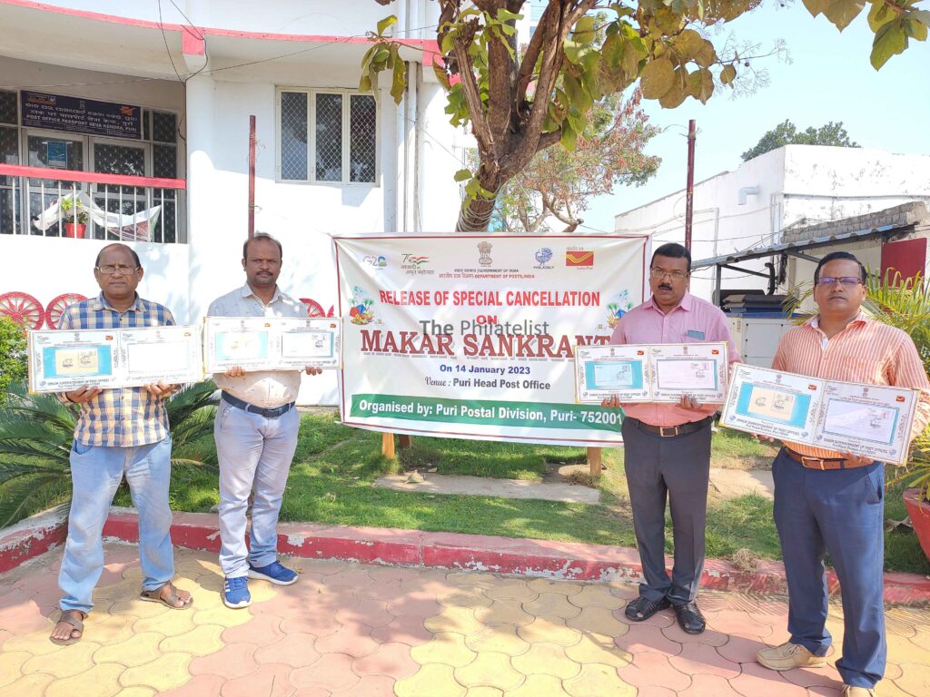 Inauguration of Makar Sankranti 2023 Postmark at Puri HO