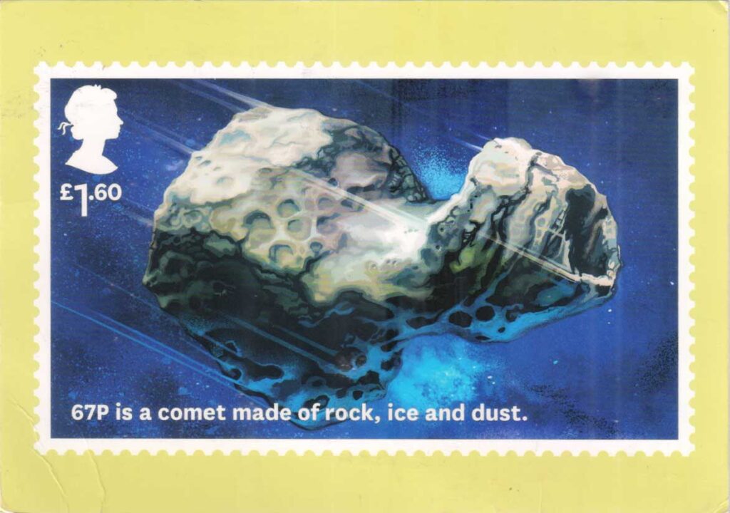 Postcard of 67P Comet Front