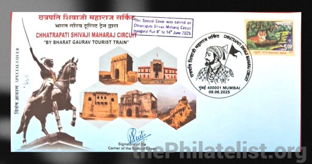 Commemorative Special Cover on Chhatrapati Shivaji Maharaj Circuit Heritage Tour