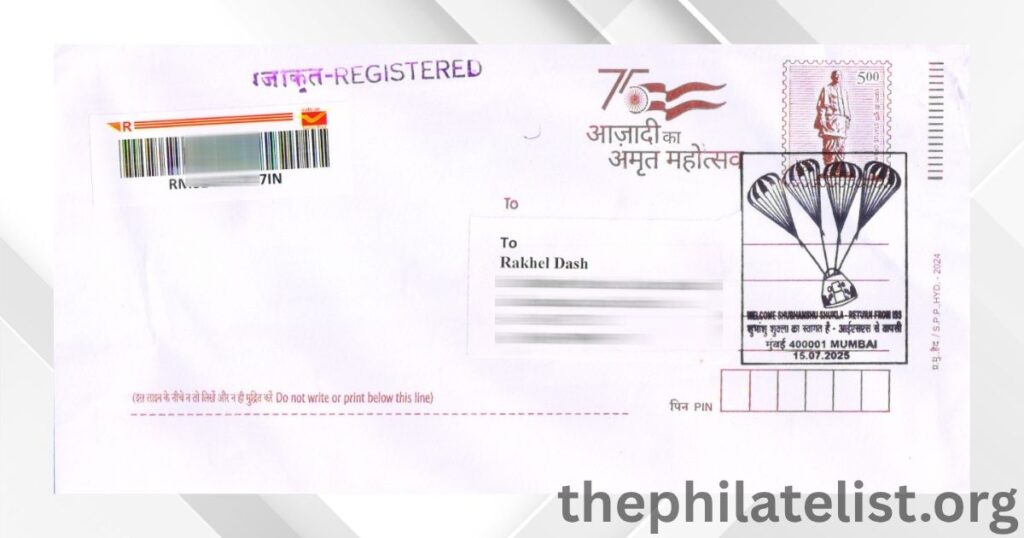 Special Cancellation Released at Mumbai GPO to Commemorate Group Captain Shubhanshu Shukla’s Return from the ISS