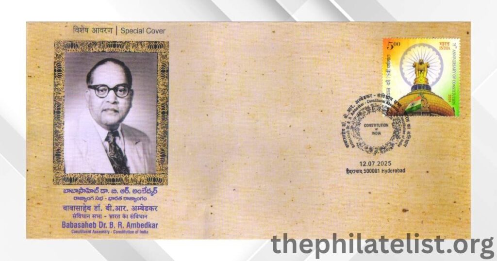 Special Cover Released in Hyderabad to Honor Dr. Ambedkar and the 75th Anniversary of India’s Constitution