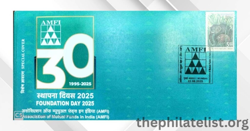 Special cover released in Mumbai on Association of Mutual Funds in India (AMFI)